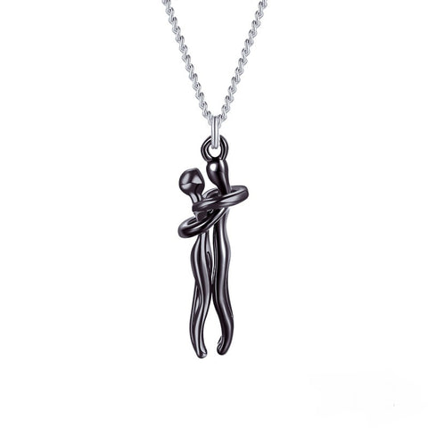 Collier Hot Sale Câlin Affectueux Collier Couple Anniversaire Saint-Valentin Cadeau Mode Punk Style Urbain Pendentif Collier