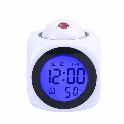 Réveil de projection à LED Horloge vocale Horloge vocale
