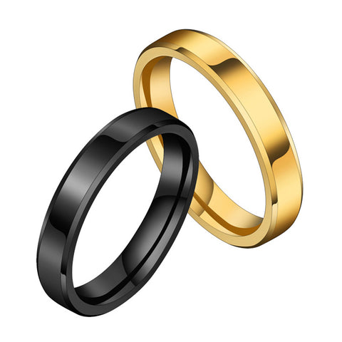 Bague en acier inoxydable pour femmes et hommes, à la mode, de couleur or, anneaux de doigt, bijoux de mariage, cadeau