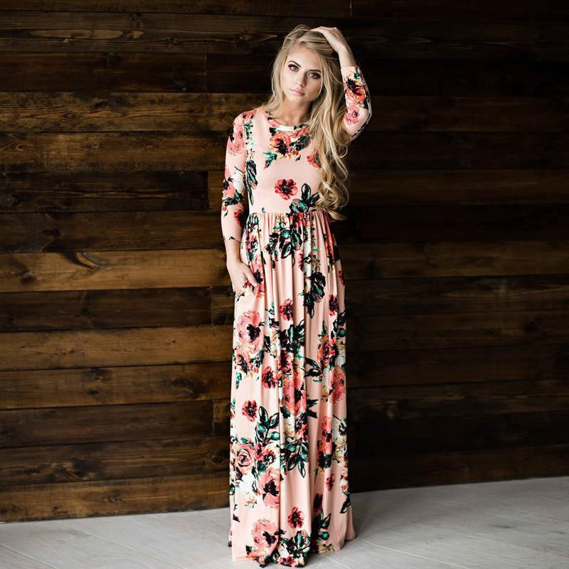 Fashion Dresses Women Printed Party Gown Ladies - Fashionner