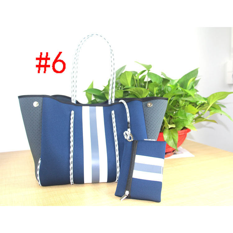 Fashionx Spain Women Luxury Shoulder Bag Large Neoprene Light Bolsas Female Travel Beach Holiday Handbags - Fashionner