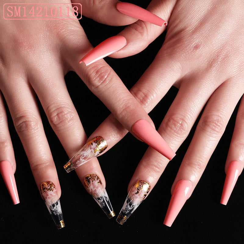 Assemble Ballet Nails, Trapezoidal Coffin, Fake Nails, Wear Nail Art Patches - Fashionner