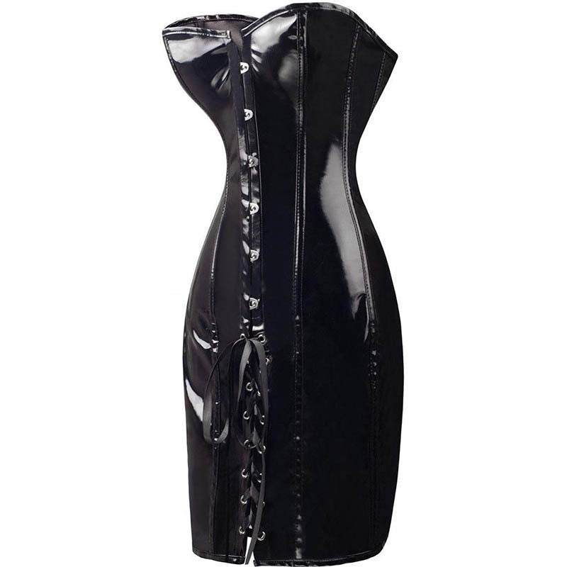 Buy Women Pvc Leather Corset Latex Waist Cincher online at Fashionner.
