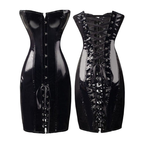 Buy Women Pvc Leather Corset Latex Waist Cincher online at Fashionner.