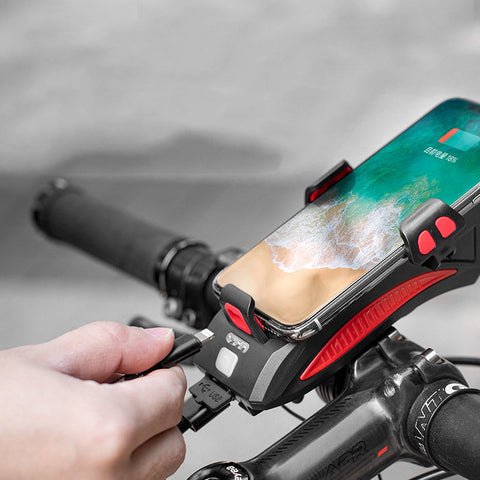 Mobile Phone Holder Strong Light Flashlight Road Cycling Accessories - Fashionner