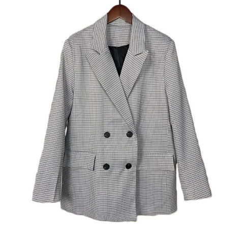 Blazer Printemps Femme Double Boutonnage Oversize