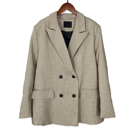 Blazer Printemps Femme Double Boutonnage Oversize