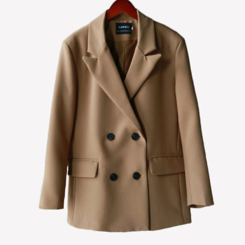 Blazer Printemps Femme Double Boutonnage Oversize
