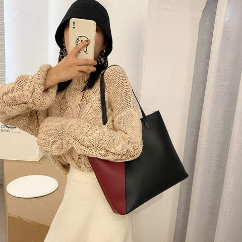 Women's Big Bags Autumn Tide New Handbags Western Style Wild Fashion Large-Capacity Shoulder Bag Tote Bag Women - Fashionner