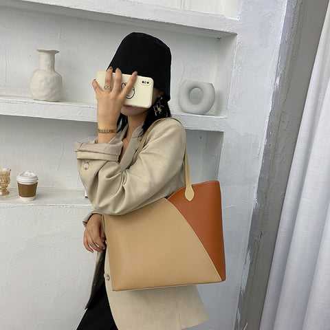 Women's Big Bags Autumn Tide New Handbags Western Style Wild Fashion Large-Capacity Shoulder Bag Tote Bag Women - Fashionner