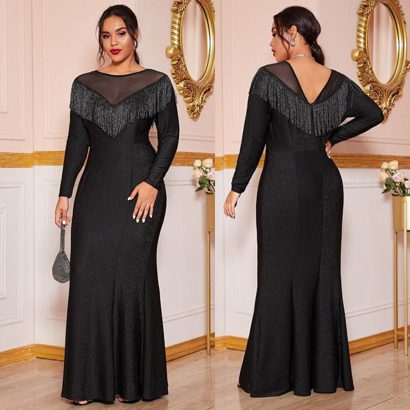 Fat Women Plus Size Evening Party Prom Long Dress Dresses - Fashionner