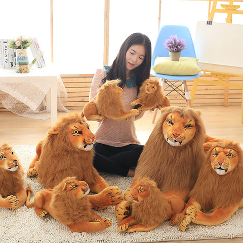 Peluche lion de simulation Poupée en peluche