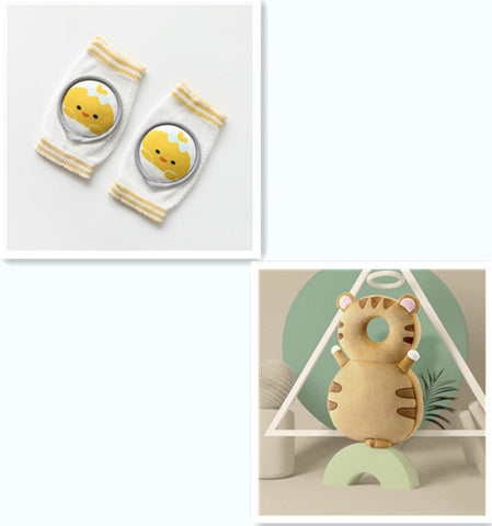 Genouillères bébé, accessoires de dessin animé, coudières de poupée, ensemble d'apprentissage bébé
