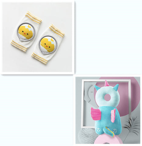 Genouillères bébé, accessoires de dessin animé, coudières de poupée, ensemble d'apprentissage bébé