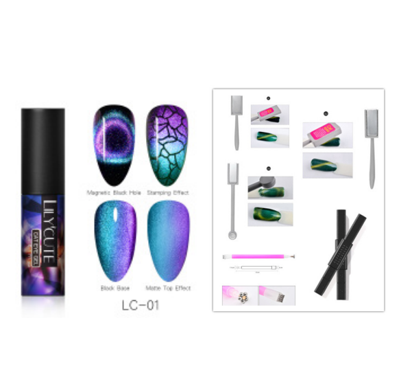 Magic Wide Cat Eye Nail Polish - Fashionner