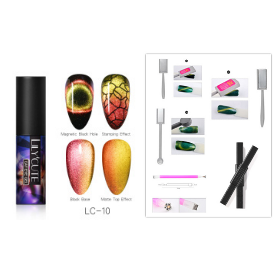 Magic Wide Cat Eye Nail Polish - Fashionner