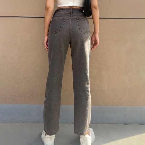 Women Flare Jeans Mid Waist Bell Jeans Stretch Slim Pants Length Jeans Fashion Design Vintage Wide Leg Denim Trousers Hole Jeans - Fashionner