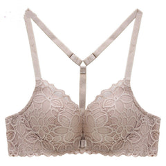 Front Button Bra Lace Without Steel Ring Bra