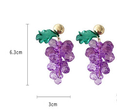 Grape earrings fruit earrings