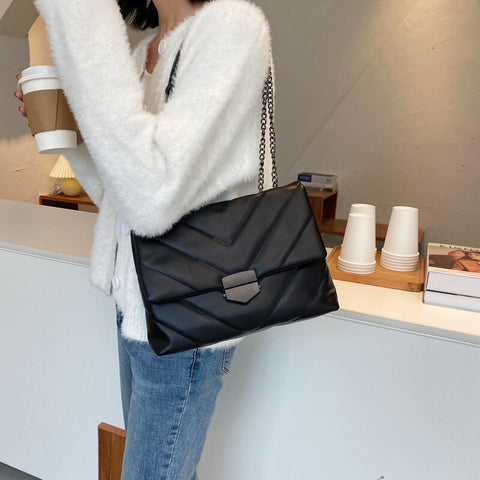 Embroidery Thread Small PU Leather Crossbody Bags for Women Trend Hand Bag Women's Branded Trending Shoulder Handbags - Fashionner