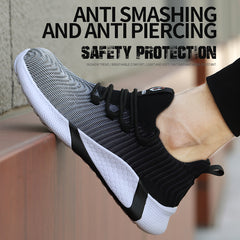 Summer Breathable Labor Insurance Shoes Men's Anti-Smashing Anti-Piercing And Stiff Safety Shoes - Fashionner