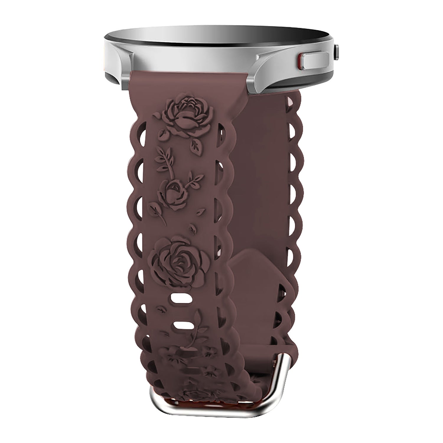 Buy Suitable For 20Mm Flat Silicone Strap With Hollowed Out Rose Style Strap online at Fashionner