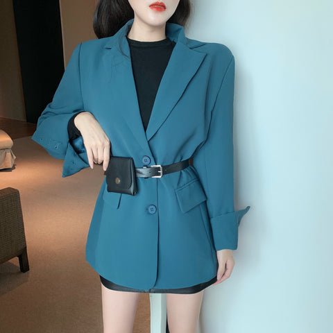 Blazer rétro de style britannique pour femme