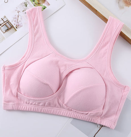Soutien-gorge Grande Taille pour Femmes, Coton Anti-Choc, Haut de Nuit, Sans Boucles, Lingerie Sans Armature avec Coussinets Amovibles