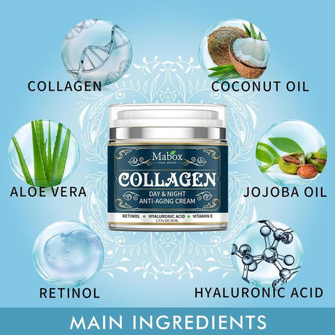 Crème Visage Hydratante au Collagène Produits de Soin Anti-Âge Crème Visage Hydratante Anti-Rides