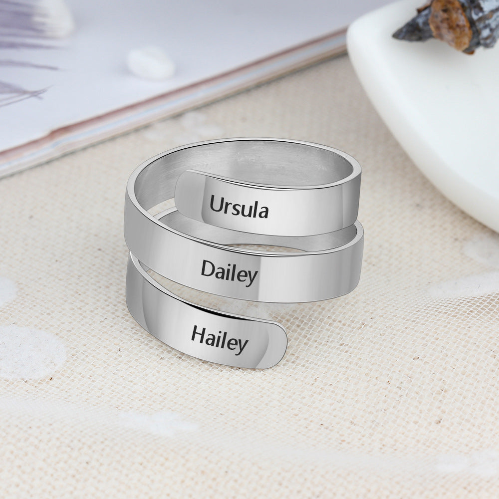 Stainless steel adjustable ring couple jewelry