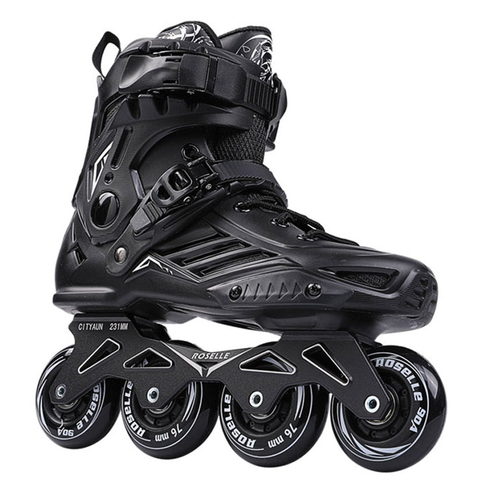 Inline Skates Professional Slalom Adult Roller Skating Shoes Sliding Free Skate Patins Size 35-46 - Fashionner