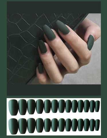 Frosted ballet fake nails - Fashionner