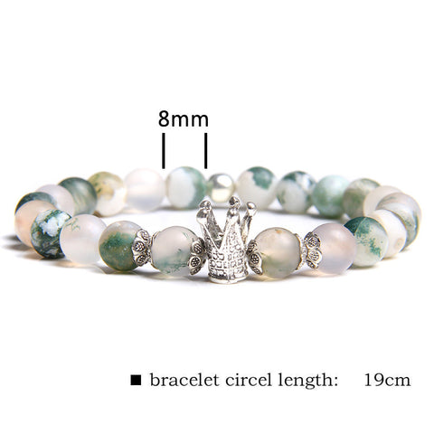 Bracelet en perles de pierre volcanique pour couple et yoga