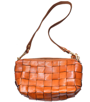 Vintage Handwoven Shoulder Bag With Vegetable Tanned Top Layer Cowhide - Fashionner