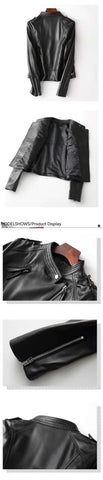 Sheepskin Small Motorcycle Jacket - Fashionner