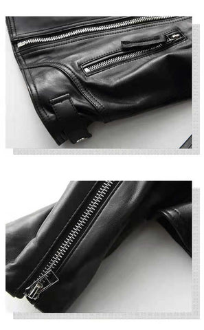 Sheepskin Small Motorcycle Jacket - Fashionner