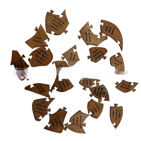Cadeau "Raisons pour lesquelles je t'aime" - Puzzle en bois en forme de cœur - Puzzle romantique - Cadeau d'anniversaire de mariage pour épouse, mari - Cadeau d'anniversaire, Saint-Valentin