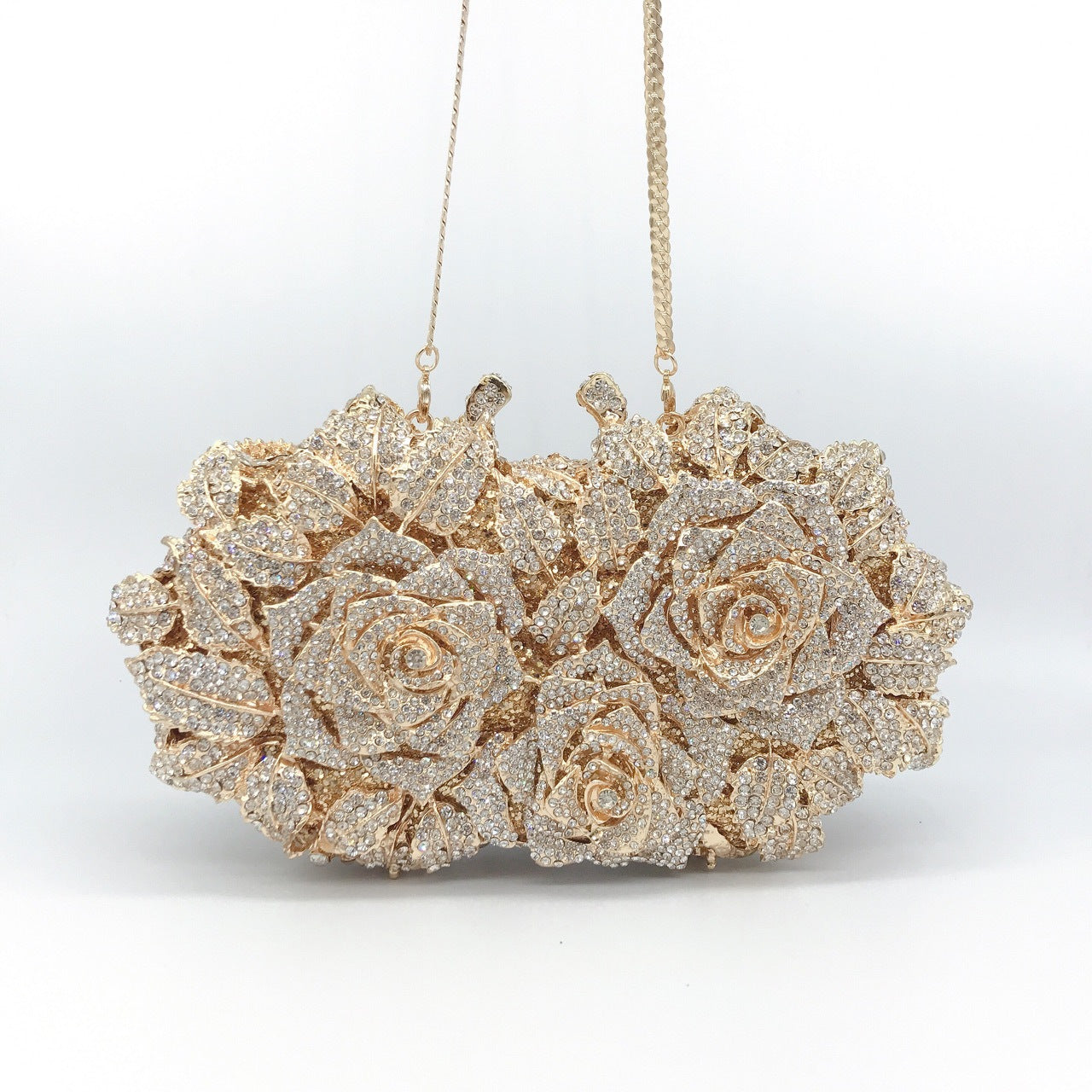 Hollow Rose Diamond Dinner Bag - Fashionner