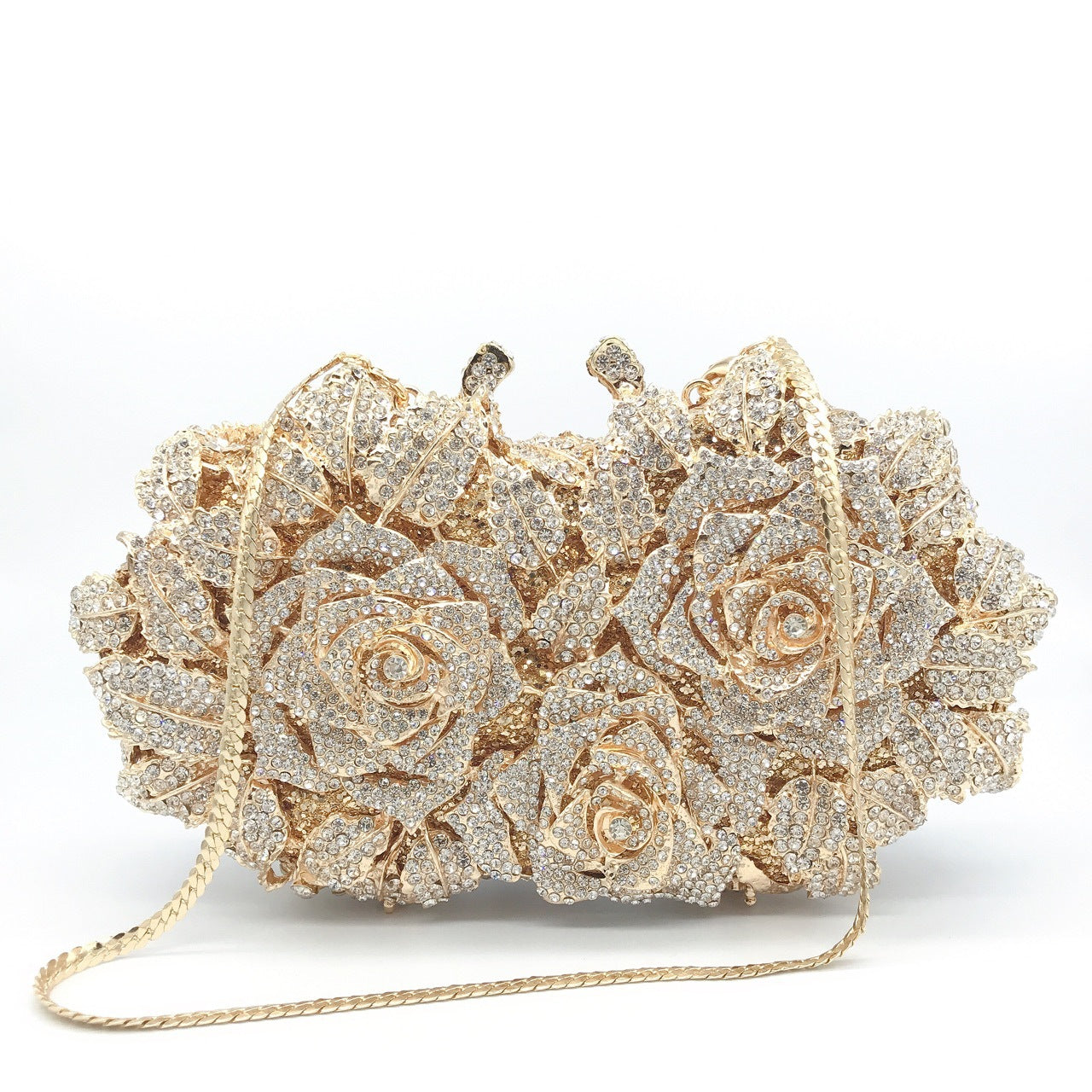 Hollow Rose Diamond Dinner Bag - Fashionner