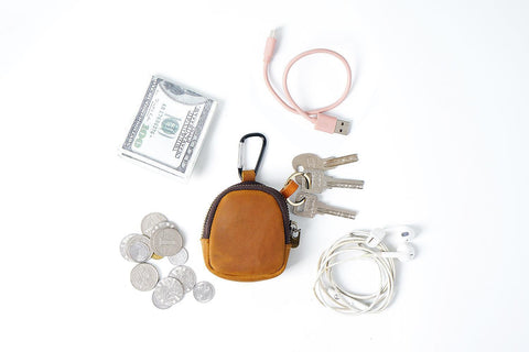 Cowhide Small Wallet Zipper Shell