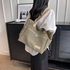Canvas Shoulder Bags Women's Totes Handbag - Fashionner