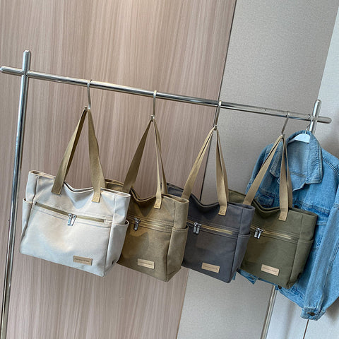 Canvas Shoulder Bags Women's Totes Handbag - Fashionner