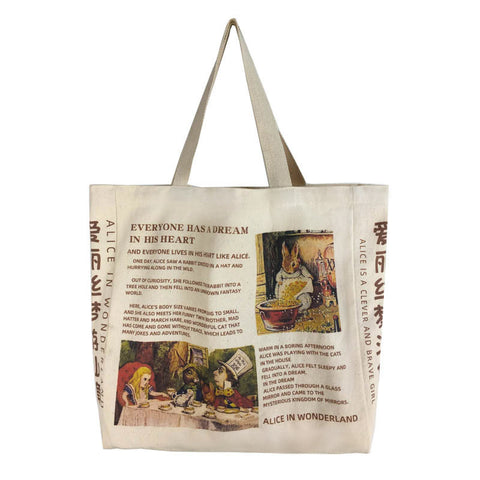 Oil Painting Pattern Artistic Retro Style Large Capacity One-shoulder Canvas Bag - Fashionner