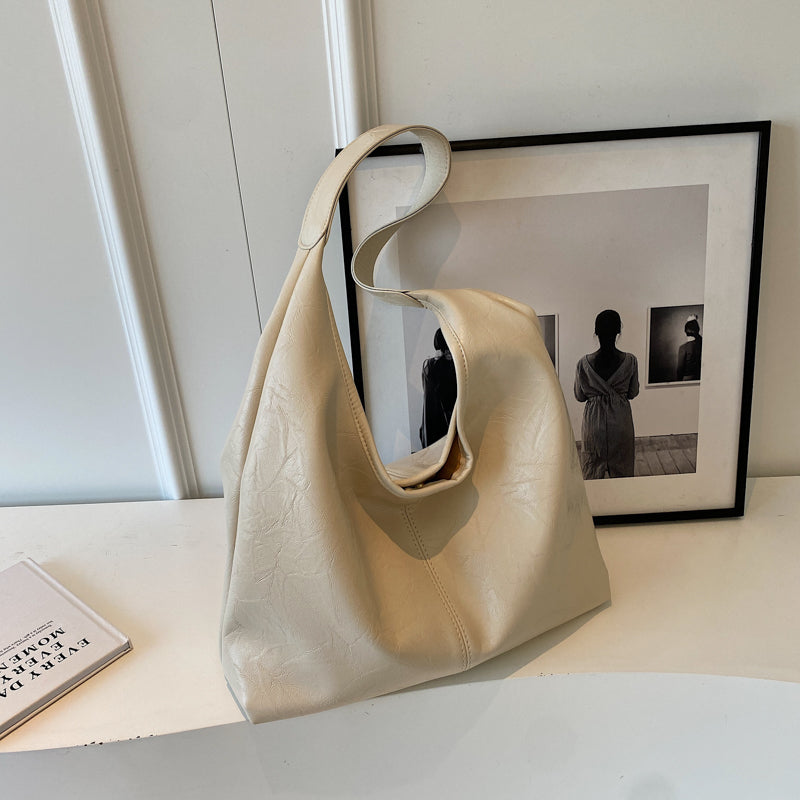 Casual Soft Leather Large Capacity Shoulder Bag - Fashionner