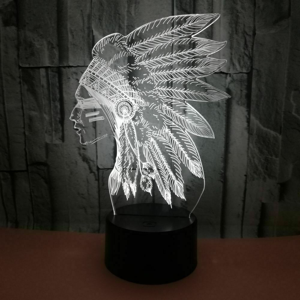 3d Small Night Lamp Creative Usb Colorful Gradient