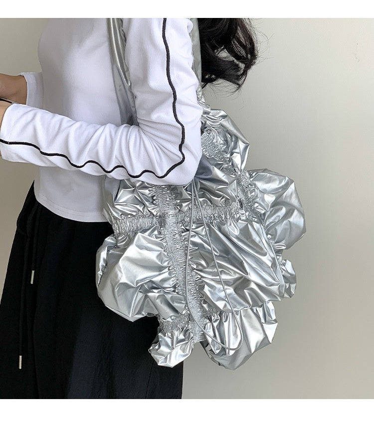 Special-interest Design Pleated Large Capacity Shoulder Bag - Fashionner