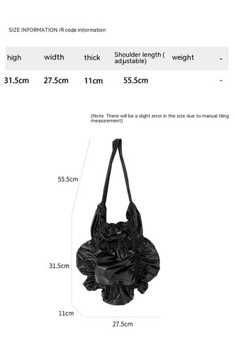 Special-interest Design Pleated Large Capacity Shoulder Bag - Fashionner