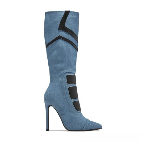 Black And White Color Simple Fashion Boots Women's Shoes Long Tube - Fashionner