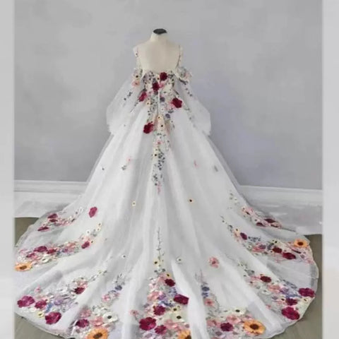 Fleurs Exquises Bienvenue Banquet de Robes en Laine