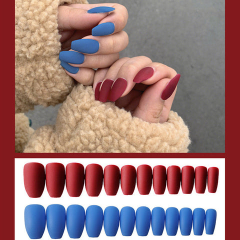 Frosted ballet fake nails - Fashionner